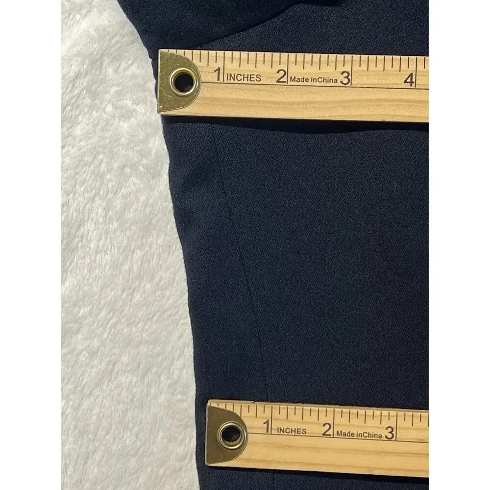 Vintage Austin Reed 40L Navy Blue Flannel Blazer Shank Buttons Unconstructed - Picture 11 of 16